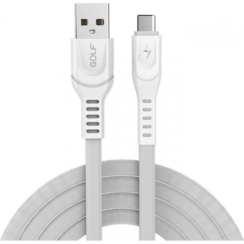 GOLF Flat USB 2.0 Cable USB-C male - USB-A male Λευκό 1m Computers & Office